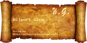 Wilpert Gina névjegykártya